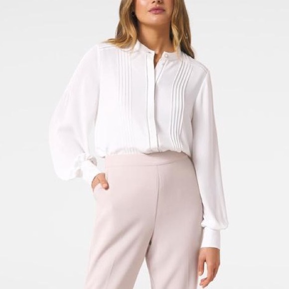 Pin Tuck Shirt Button Down - Picture 1 of 3